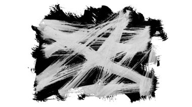 Siyah fırça darbesi ve doku. Grunge vektör soyut el boyalı element. Altı çizili ve sınır tasarımı.