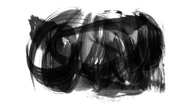 siyah mürekkep fırçası vuruşu. resimleme. 