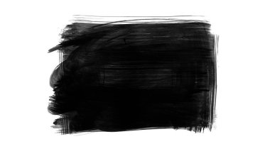 Siyah fırça darbesi ve doku. Grunge vektör soyut el boyalı element. Altı çizili ve sınır tasarımı.