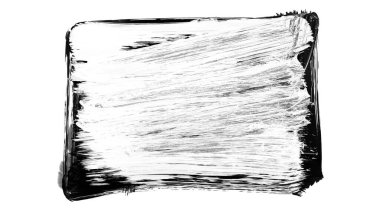 Siyah fırça darbesi ve doku. Grunge vektör soyut el boyalı element. Altı çizili ve sınır tasarımı.