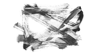 Siyah fırça darbesi ve doku. Grunge vektör soyut el boyalı element. Altı çizili ve sınır tasarımı.