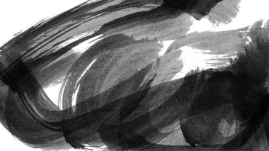 Siyah fırça darbesi dokusu. Grunge soyut elle boyanmış element. 