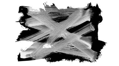 Siyah fırça darbesi ve doku. Grunge vektör soyut el boyalı element. Altı çizili ve sınır tasarımı.