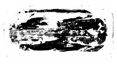 Siyah fırça darbesi ve doku. Grunge vektör soyut el boyalı element. Altı çizili ve sınır tasarımı.