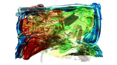 Siyah ve renkli boya karışımı, fırça darbesi ve doku. Grunge soyut elle boyanmış elementler. 