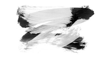 Siyah fırça darbesi dokusu. Grunge soyut elle boyanmış element. 