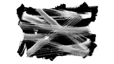 Siyah fırça darbesi ve doku. Grunge vektör soyut el boyalı element. Altı çizili ve sınır tasarımı.