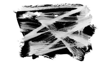 Siyah fırça darbesi ve doku. Grunge vektör soyut el boyalı element. Altı çizili ve sınır tasarımı.