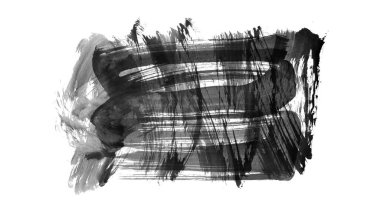 Siyah fırça darbesi ve doku. Grunge vektör soyut el boyalı element. Altı çizili ve sınır tasarımı.