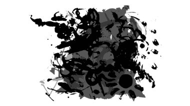 Siyah fırça darbesi ve doku. Grunge vektör soyut el boyalı element. Altı çizili ve sınır tasarımı.