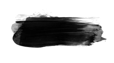 Siyah fırça darbesi ve doku. Grunge vektör soyut el boyalı element. Altı çizili ve sınır tasarımı.