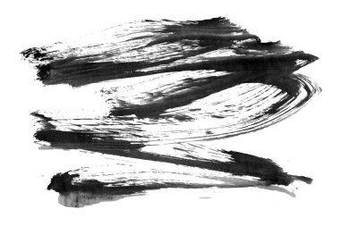 siyah mürekkep fırçası vuruşu. resimleme.