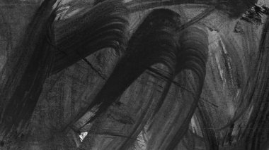 Siyah fırça darbesi ve doku. Grunge soyut elle boyanmış elementler. Altı çizili ve sınır tasarımı.