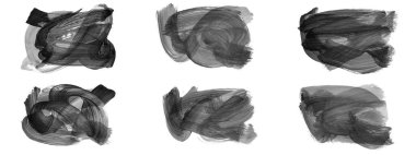 Siyah fırça darbesi ve doku. Grunge vektör soyut el boyalı element. Altı çizili ve sınır tasarımı.