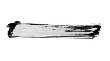 Siyah fırça darbesi dokusu. Grunge soyut elle boyanmış elementler. 