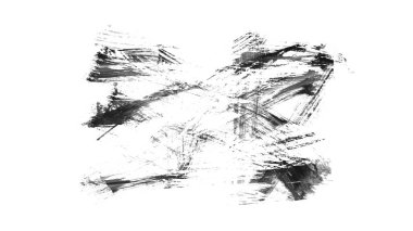 Siyah fırça darbesi ve doku. Grunge vektör soyut el boyalı element. Altı çizili ve sınır tasarımı.