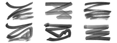 Siyah fırça darbesi ve doku. Grunge vektör soyut el boyalı element. Altı çizili ve sınır tasarımı.