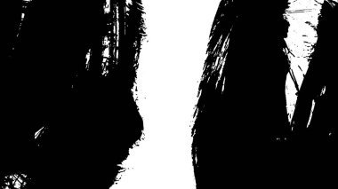 Siyah fırça darbeleri dokusu. Grunge soyut elle boyanmış elementler.