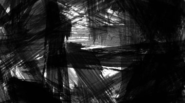 Siyah fırça darbesi ve doku. Grunge vektör soyut el boyalı element. Altı çizili ve sınır tasarımı.