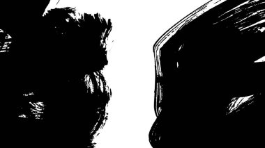 Siyah fırça darbeleri dokusu. Grunge soyut elle boyanmış elementler.