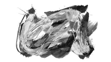 Siyah fırça darbesi dokusu. Grunge soyut elle boyanmış element. 