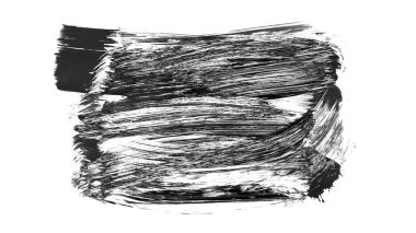 Siyah fırça darbesi ve doku. Grunge vektör soyut el boyalı element. Altı çizili ve sınır tasarımı.