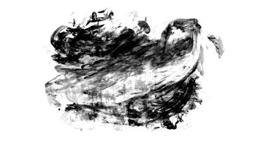 Siyah fırça darbesi ve doku. Grunge vektör soyut el boyalı element. Altı çizili ve sınır tasarımı.