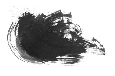 siyah mürekkep fırçası vuruşu. resimleme.