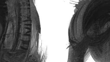 Siyah fırça darbeleri dokusu. Grunge soyut elle boyanmış elementler.