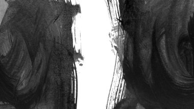 Siyah fırça darbeleri dokusu. Grunge soyut elle boyanmış elementler.