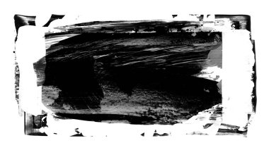 Siyah fırça darbesi ve doku. Grunge vektör soyut el boyalı element. Altı çizili ve sınır tasarımı.