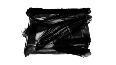 Siyah fırça darbesi ve doku. Grunge vektör soyut el boyalı element. Altı çizili ve sınır tasarımı.