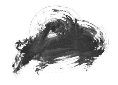 siyah mürekkep fırçası vuruşu. resimleme.