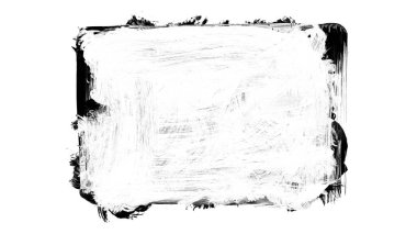 Siyah fırça darbesi ve doku. Grunge vektör soyut el boyalı element. Altı çizili ve sınır tasarımı.