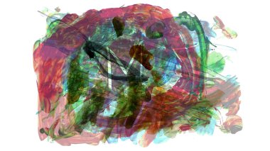 Siyah ve renkli boya karışımı, fırça darbesi ve doku. Grunge soyut elle boyanmış elementler. 