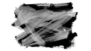 Siyah fırça darbesi ve doku. Grunge vektör soyut el boyalı element. Altı çizili ve sınır tasarımı.