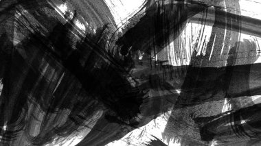 Siyah fırça darbesi dokusu. Grunge soyut elle boyanmış elementler. 