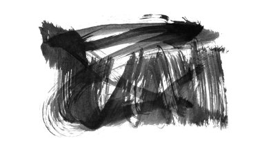 siyah mürekkep fırçası vuruşu. resimleme. 