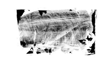 Siyah fırça darbesi ve doku. Grunge vektör soyut el boyalı element. Altı çizili ve sınır tasarımı.