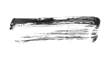 Siyah fırça darbesi ve doku. Grunge vektör soyut el boyalı element. Altı çizili ve sınır tasarımı.