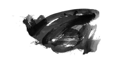 Siyah fırça darbesi ve doku. Grunge vektör soyut el boyalı element. Altı çizili ve sınır tasarımı.