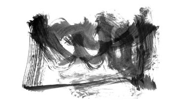 Siyah fırça darbesi dokusu. Grunge soyut elle boyanmış element. 