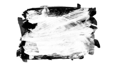 Siyah fırça darbesi ve doku. Grunge vektör soyut el boyalı element. Altı çizili ve sınır tasarımı.