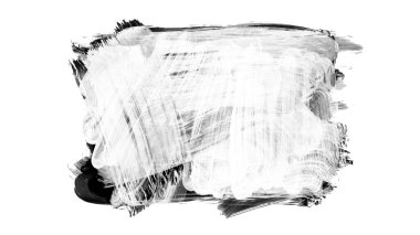 Siyah fırça darbesi ve doku. Grunge vektör soyut el boyalı element. Altı çizili ve sınır tasarımı.