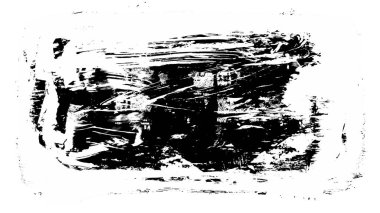 Siyah fırça darbesi ve doku. Grunge vektör soyut el boyalı element. Altı çizili ve sınır tasarımı.