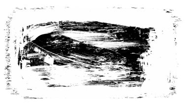 Siyah fırça darbesi ve doku. Grunge vektör soyut el boyalı element. Altı çizili ve sınır tasarımı.