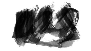 siyah mürekkep fırçası vuruşu. resimleme. 