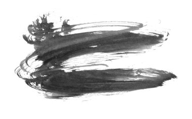 siyah mürekkep fırçası vuruşu. resimleme.