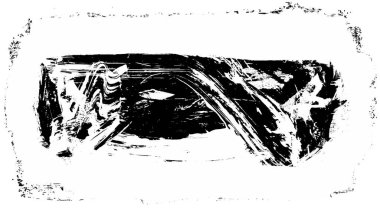 Siyah fırça darbesi ve doku. Grunge vektör soyut el boyalı element. Altı çizili ve sınır tasarımı.