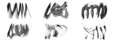 Siyah fırça darbesi ve doku. Grunge vektör soyut el boyalı element. Altı çizili ve sınır tasarımı.